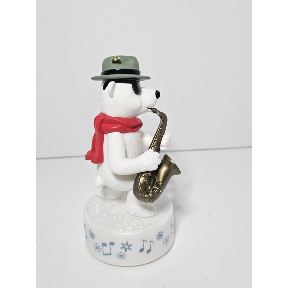 Hallmark 2021 Stylin Saxophone Bear Magic Sound Musical Keepsake Ornament NIB